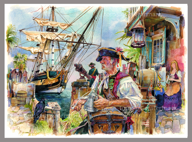 The Old Pirate - Art Print